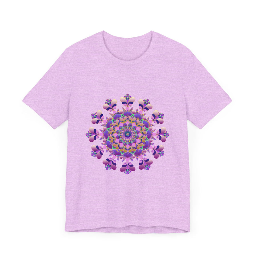 Beautiful black tee featuring a detailed floral mandala design