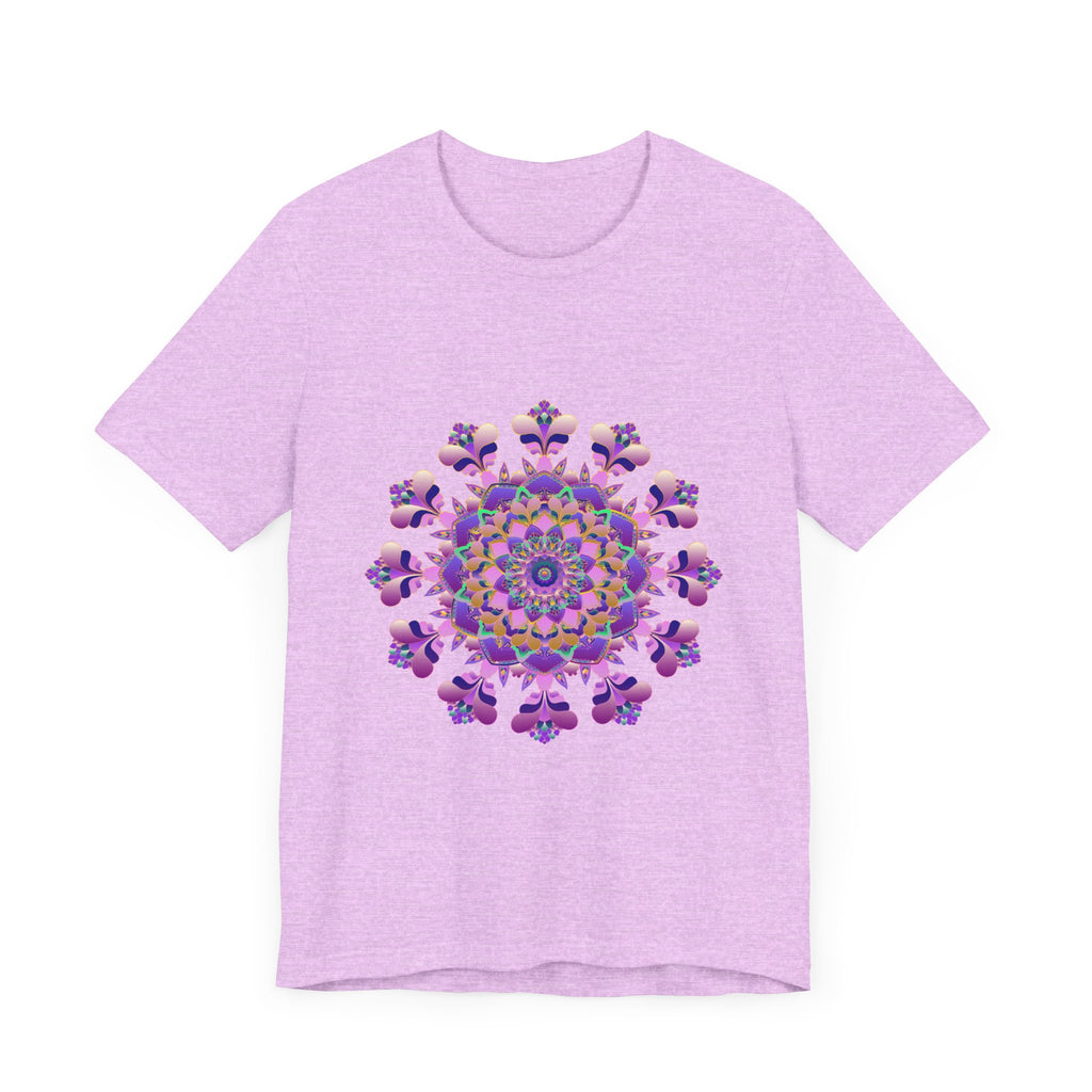 Beautiful black tee featuring a detailed floral mandala design