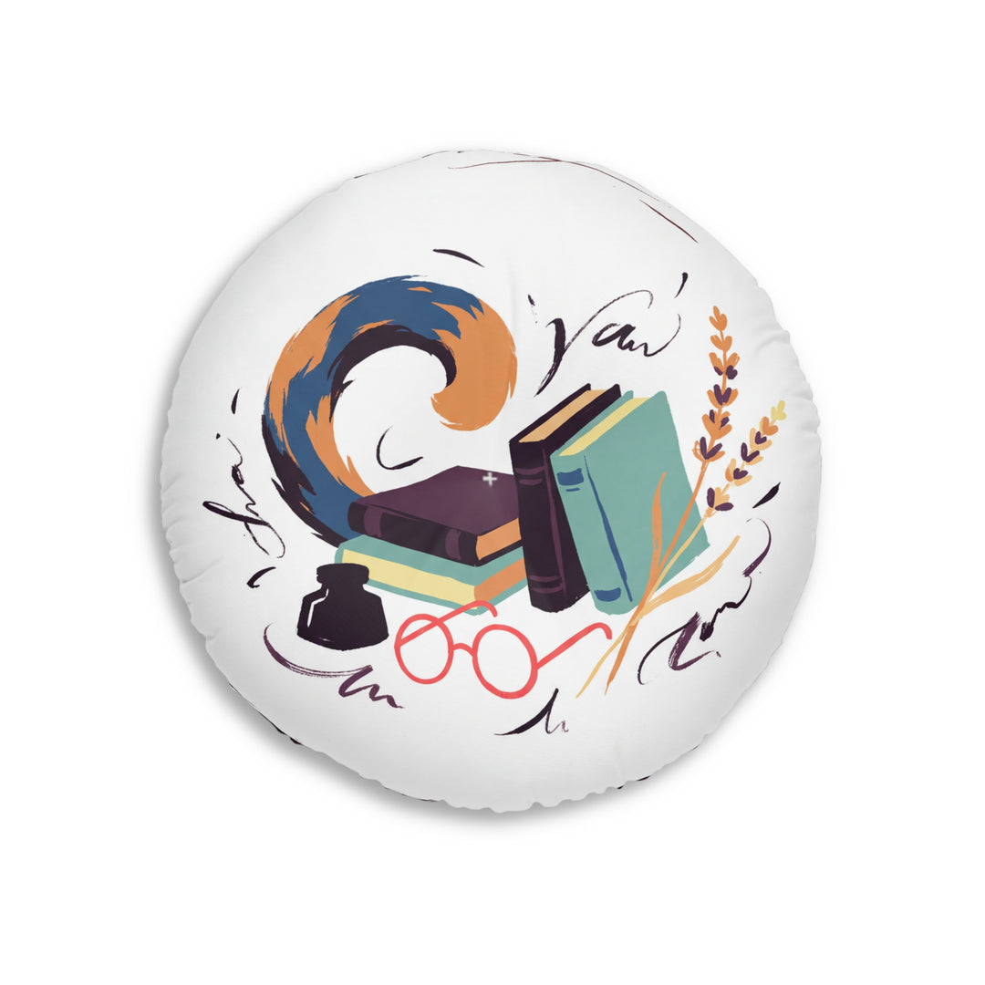 Dark Academia cat floor pillow — Cozy Study Companion Cushion