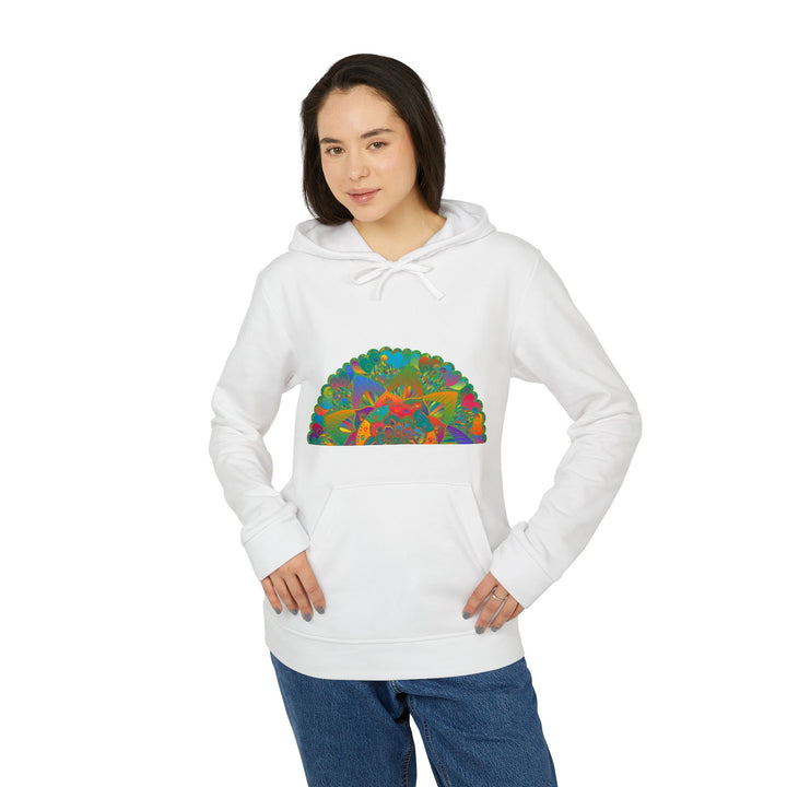 Fashionable Blululi Custom Adidas Mandala Hoodie with intricate pattern