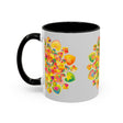Colorful floral mandala art design ceramic mug for hot beverages