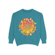 Colorful and intricate mandala design on a cozy sweatshirt for women