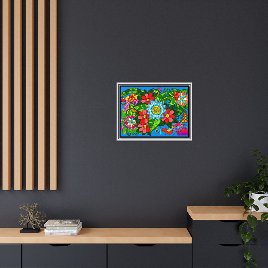 Poster orizzontale con disegno mandala fatto a mano - Flower Doodle