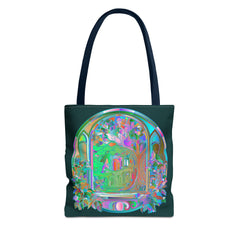 Beautiful and intricate Mystical Nature Mandala Tote Bag with colorful design