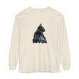 Black Cat Watercolor Long Sleeve T-Shirt featuring a beautiful watercolor design of a black cat on a comfortable, long-sleeve shirt