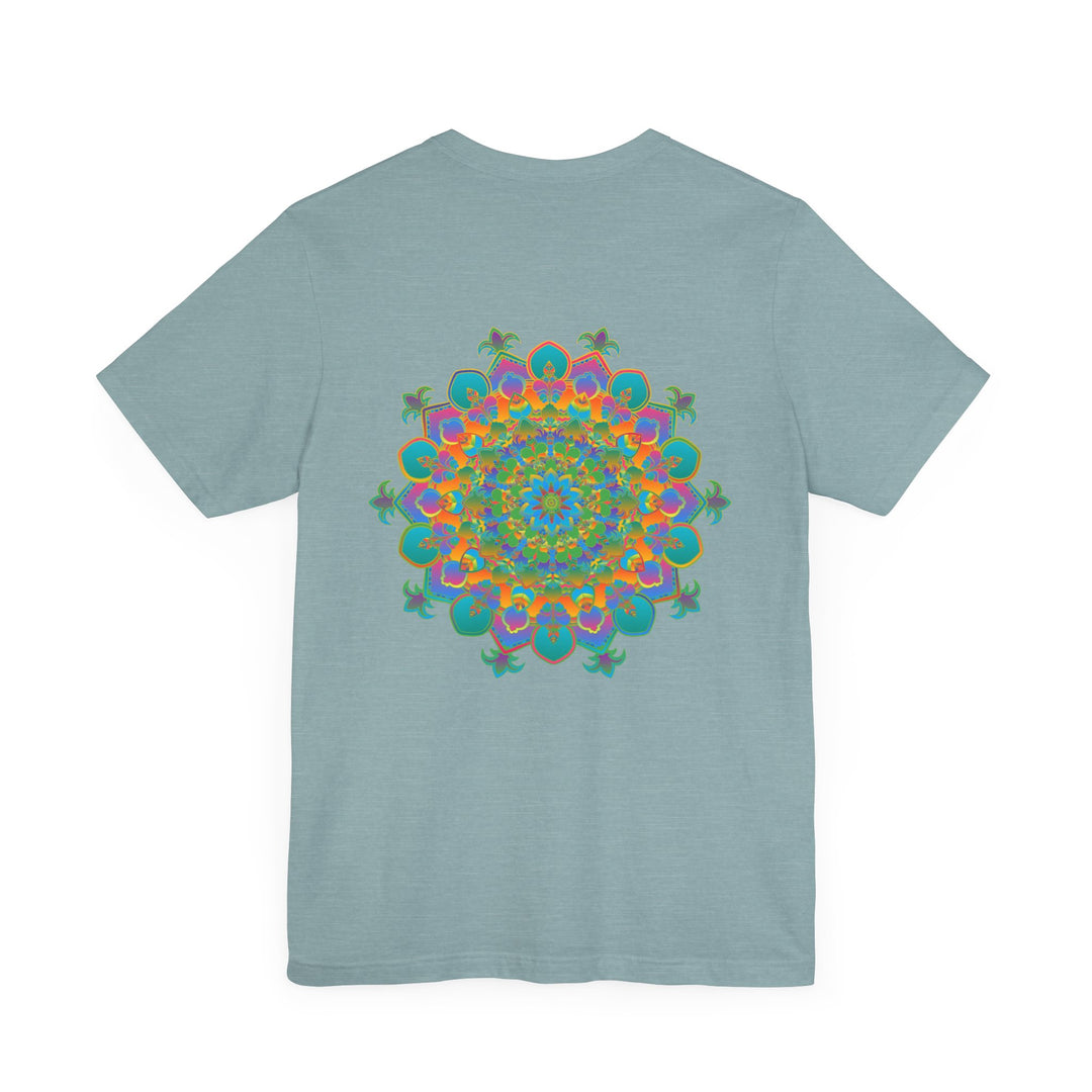 Vibrant Mandala Tee featuring intricate design representing spiritual peace and harmony, perfect for adding a touch of tranquility to your wardrobe