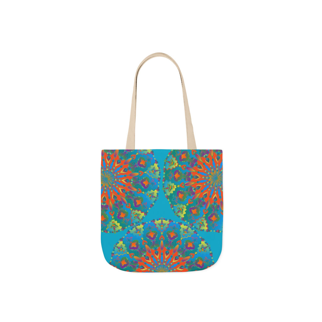 Canvas Tote Bag in Bright Tropical Colors for Summer Fun