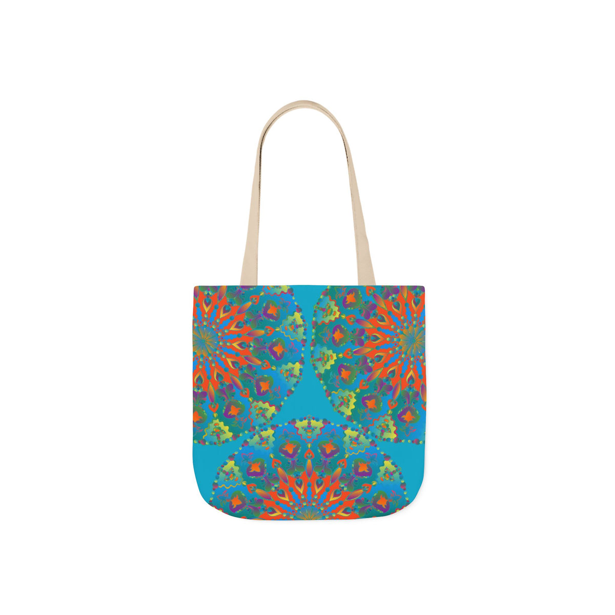 Canvas Tote Bag in Bright Tropical Colors for Summer Fun