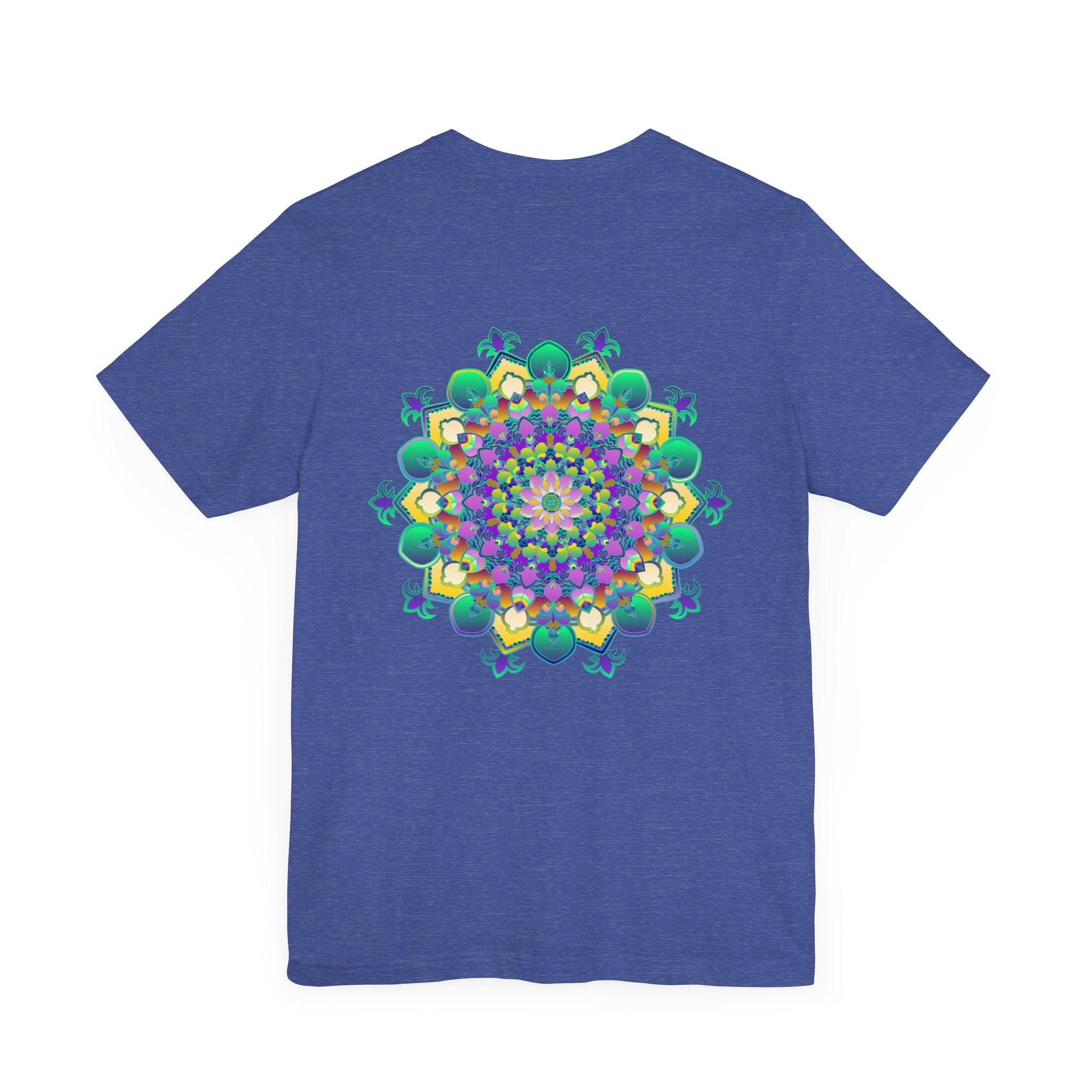 Vibrant Mandala Tee featuring intricate spiritual design promoting peace and harmony