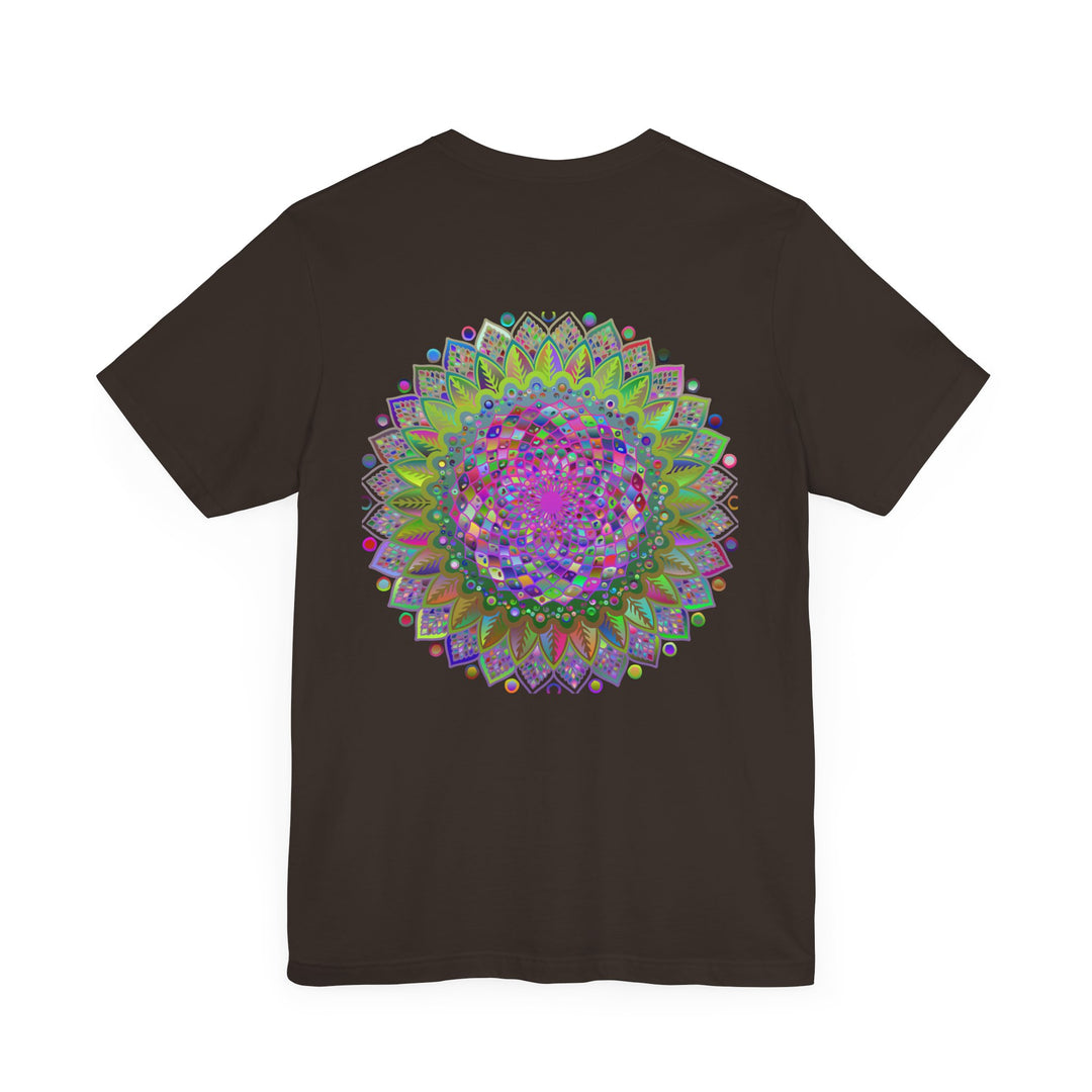 Vibrant mandala tee representing spiritual harmony and peace