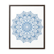 Mandala Handmade Art Steel Blue Gallery Canvas Wrap Vertical Frame