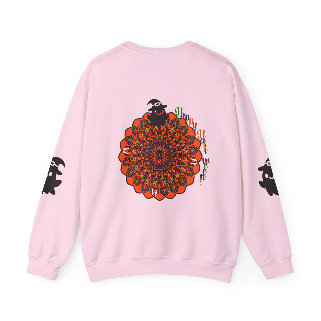 Unisex Heavy Blend™ Crewneck Sweatshirt featuring cute ghost designs, perfect for Halloween festivities and cozy fall evenings