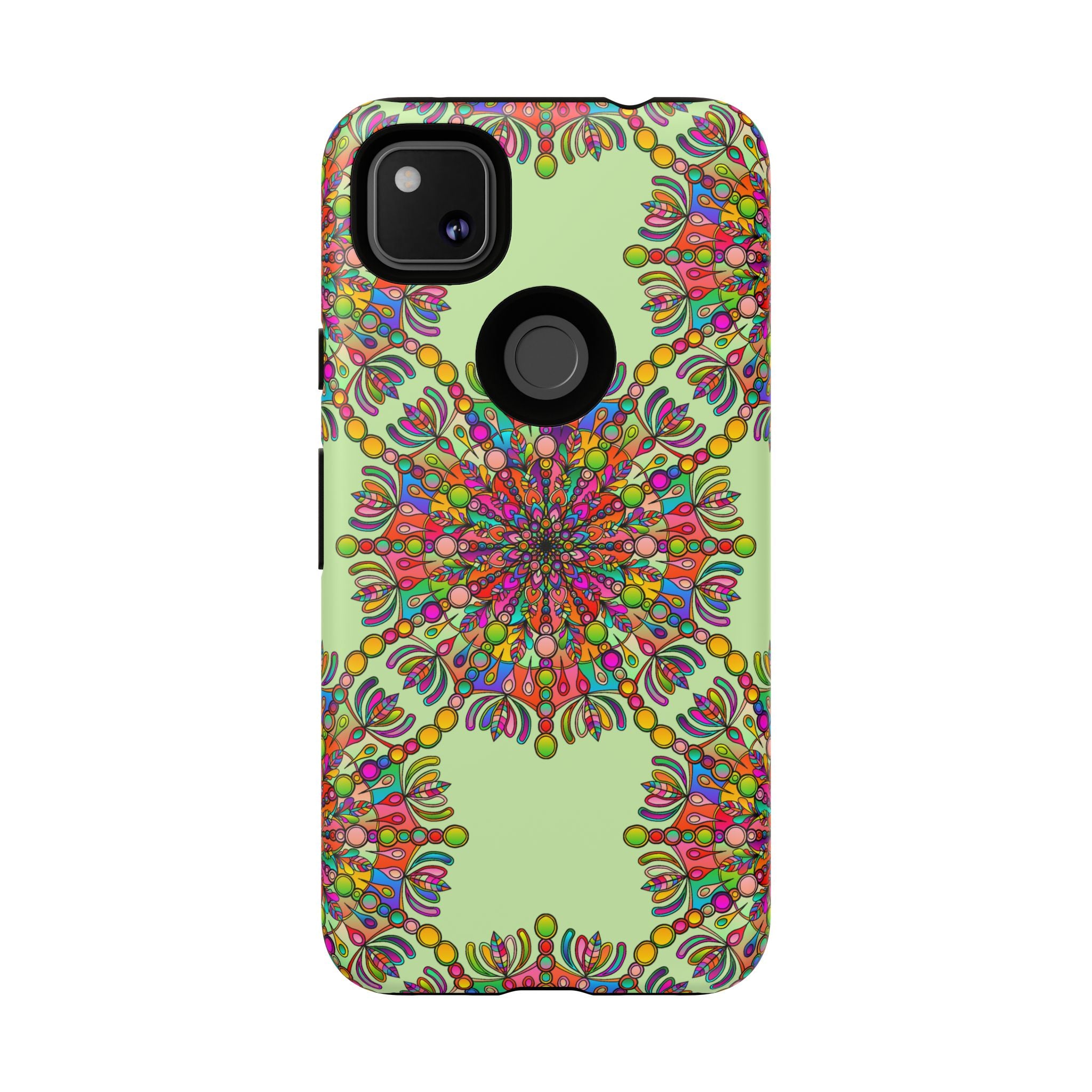 Custodia per telefono con mandala intricata in colori vivaci per uno stile unico