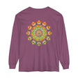Vibrant and colorful long sleeve T-shirt featuring a stunning mandala design