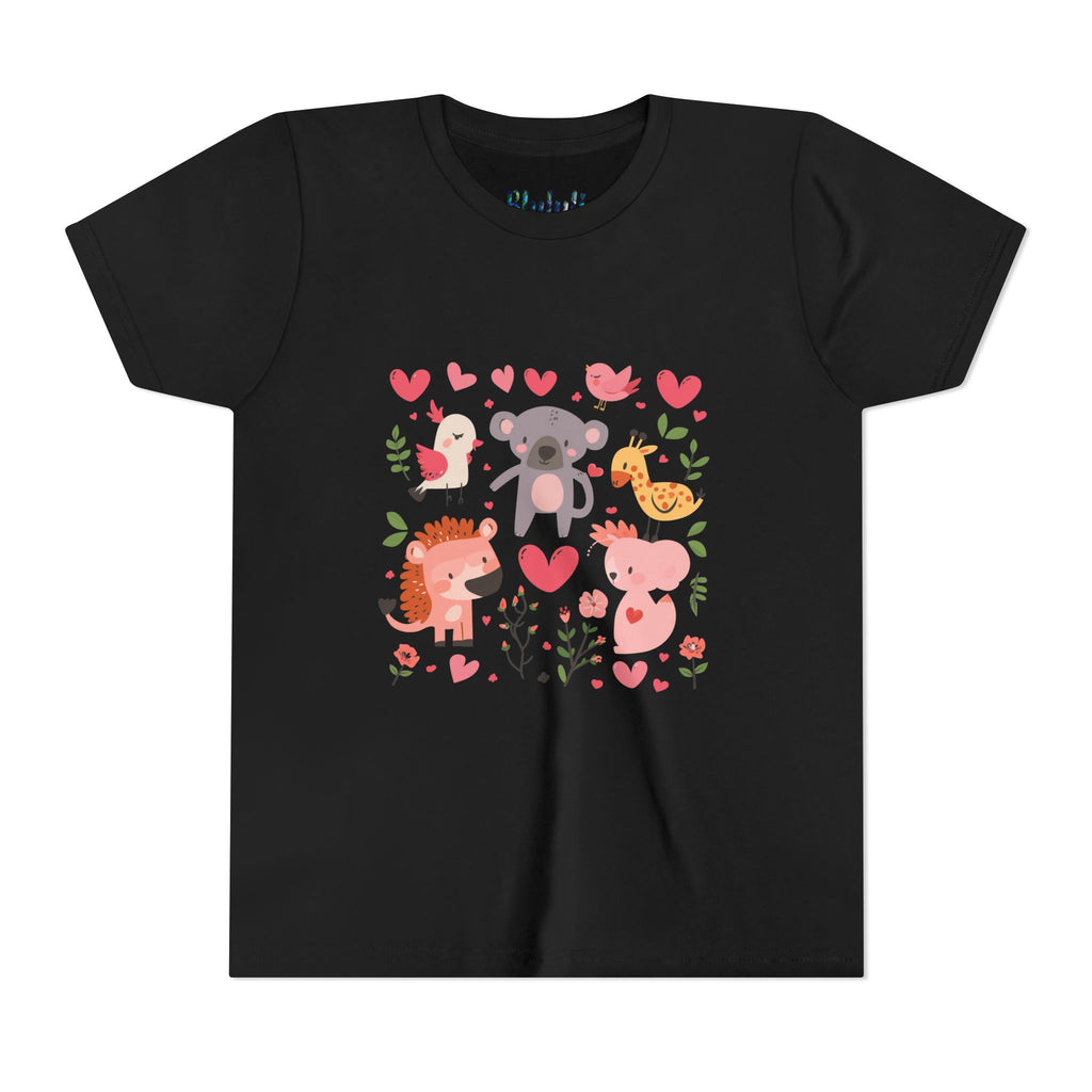 Entzückendes Animal Love Jugend T-Shirt, Süßes Kindershirt, Tier Grafik T-Shirt, Kindergeschenk, Geburtstags- oder Urlaubsoutfit 