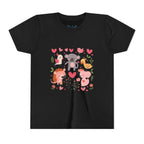 Entzückendes Animal Love Jugend T-Shirt, Süßes Kindershirt, Tier Grafik T-Shirt, Kindergeschenk, Geburtstags- oder Urlaubsoutfit 
