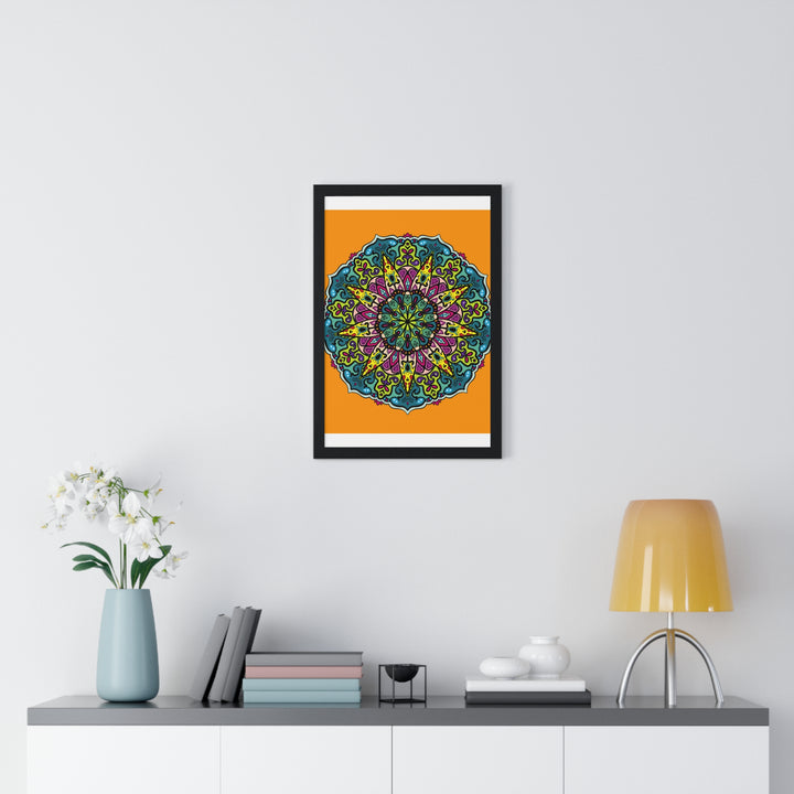 Hand-drawn mandala art poster, ideal for creating a calming atmosphere