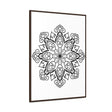 Mandala Handmade Art - Black & White Wall Art - Gallery Canvas Wraps, Vertical Frame 62