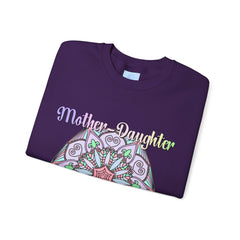 Handmade Mother-Daughter Mandala Sweatshirt with comfortable and soft fabric