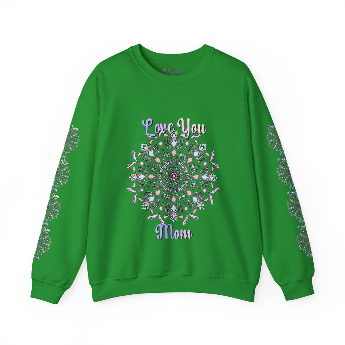 Mom Empowering Mandala Sweatshirt in Soft Pastel Hues