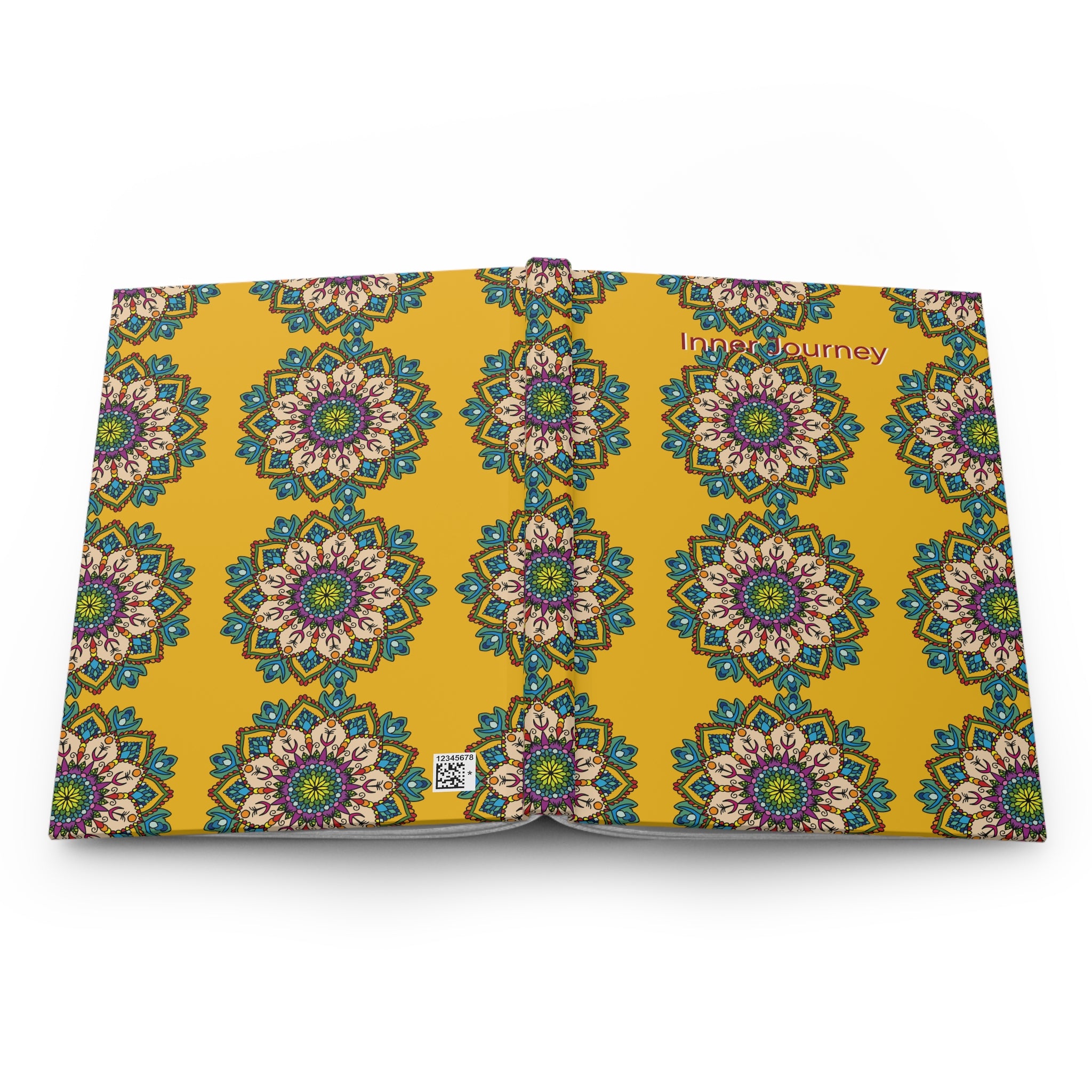 Mandala Sunshine Hardcover Journal — Vibrant Yellow Diary for Creativity & Introspection