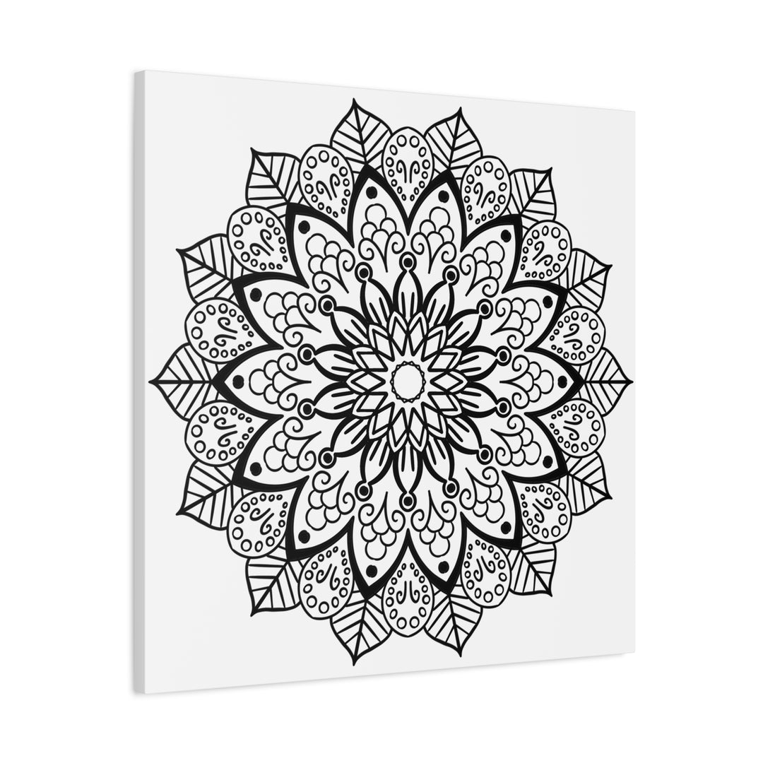 Stunning mandala design on stretched matte canvas