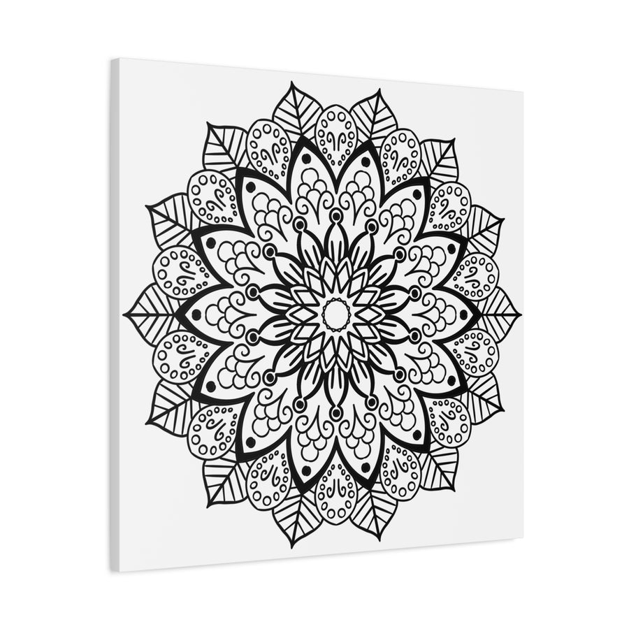 Stunning mandala design on stretched matte canvas