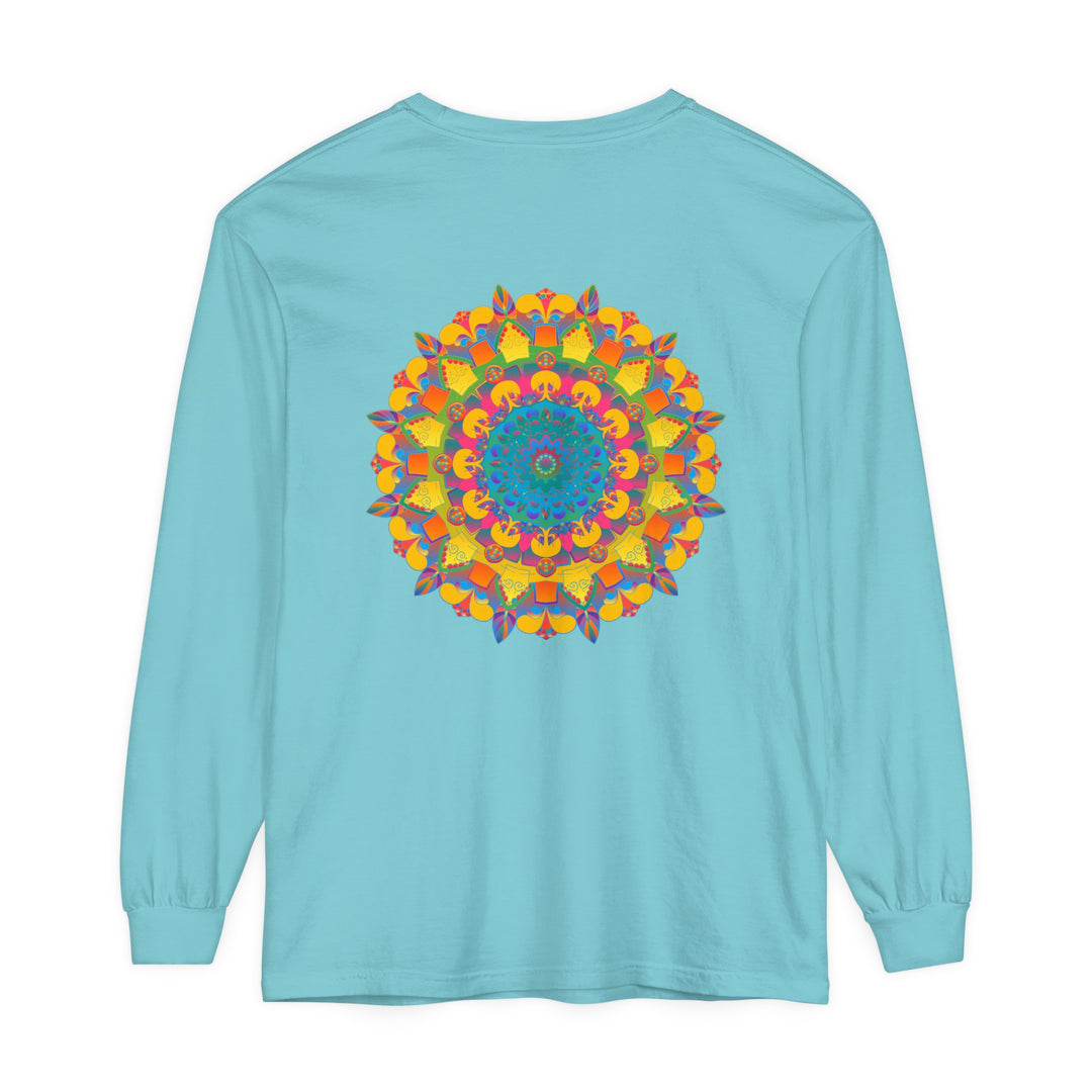 Colorful and intricately designed Vibrant Mandala Unisex Long Sleeve T-Shirt