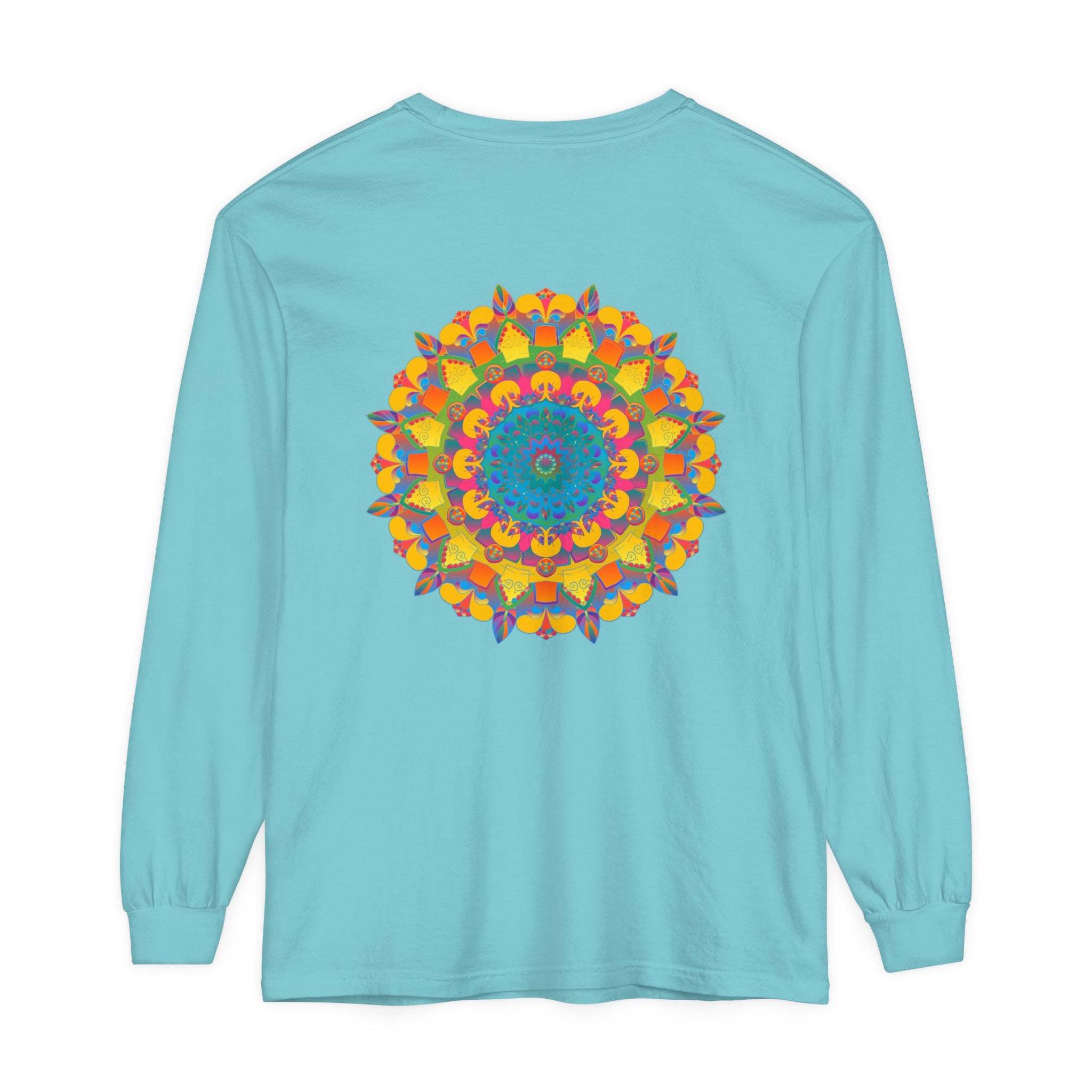 Colorful and intricately designed Vibrant Mandala Unisex Long Sleeve T-Shirt