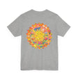 Vibrant Mandala Tee featuring a beautiful, intricate design symbolizing spiritual peace and harmony, perfect for adding a touch of tranquility to your wardrobe