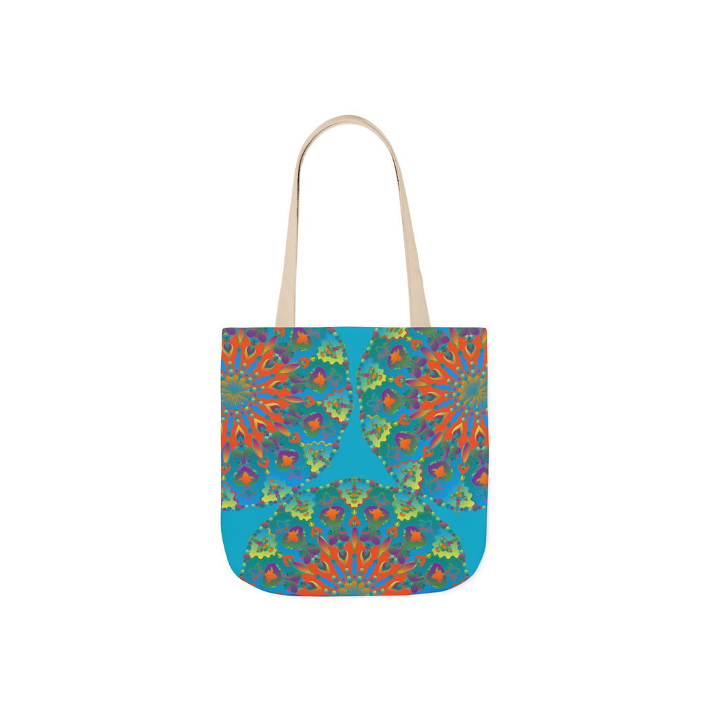 Canvas Tote Bag in Bright Tropical Colors for Summer Fun
