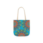 Canvas Tote Bag in Bright Tropical Colors for Summer Fun