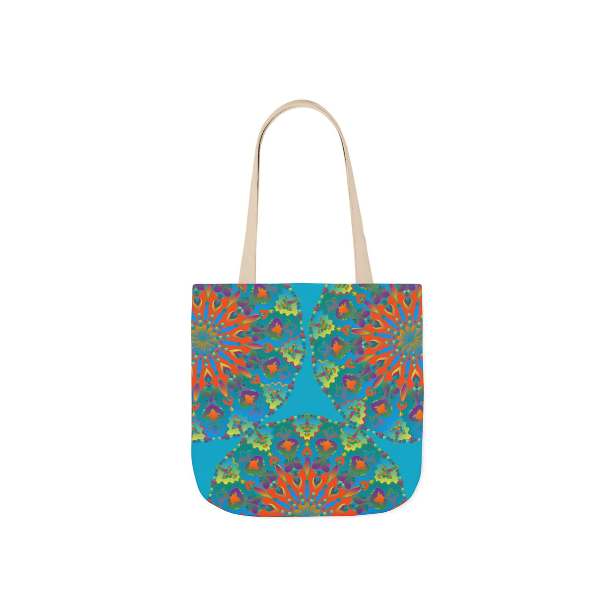 Canvas Tote Bag in Bright Tropical Colors for Summer Fun