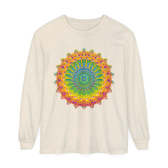 Unisex t-shirt featuring a detailed and colorful mandala pattern