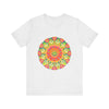 Vibrant Mandala Tee featuring intricate and colorful design, perfect for standing out in style