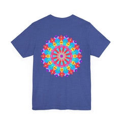 Colorful and intricate mandala tee promoting spiritual peace and harmony