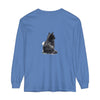 Black and white cat watercolor long sleeve t-shirt with vibrant design