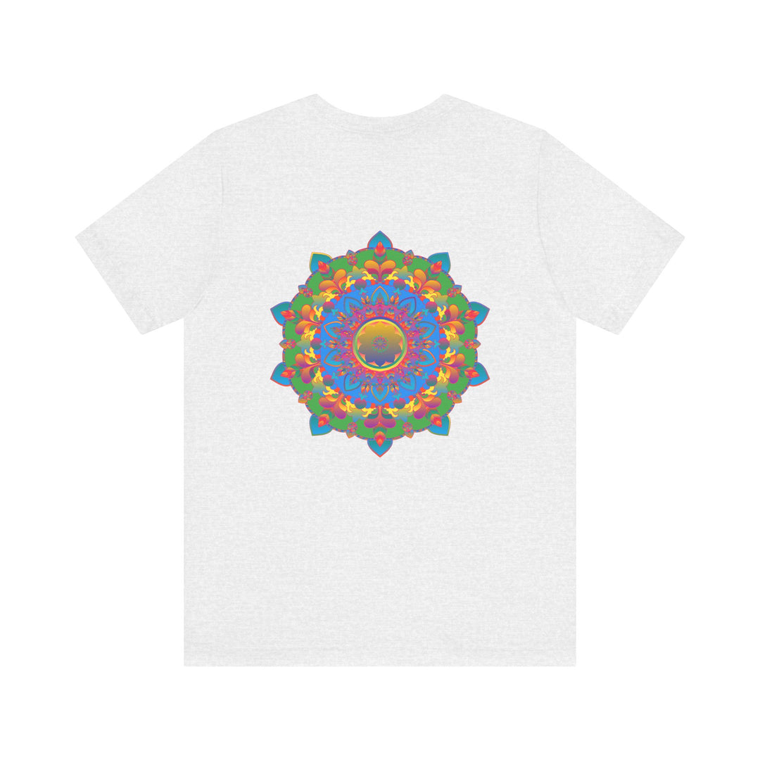 Vibrant Mandala Tee featuring intricate design for spiritual peace & harmony