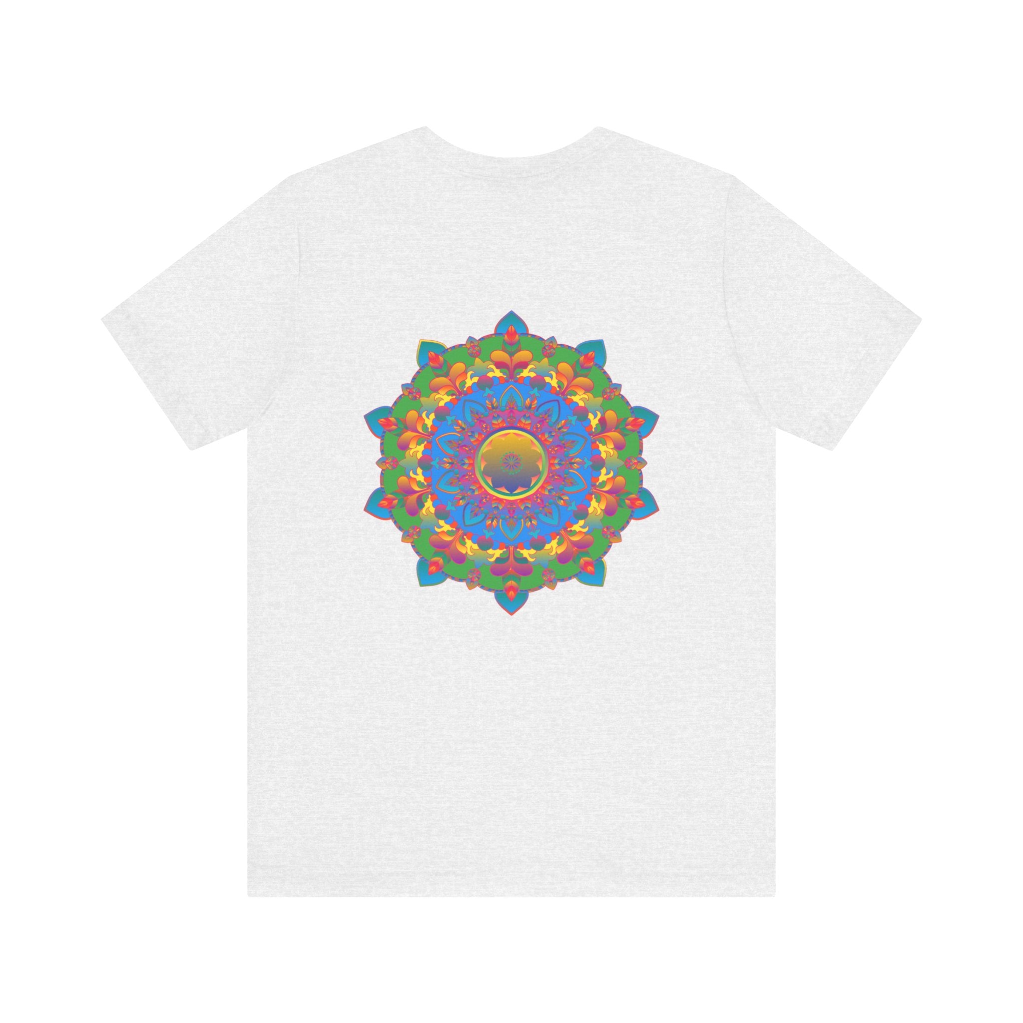 Vibrant Mandala Tee featuring intricate design for spiritual peace & harmony