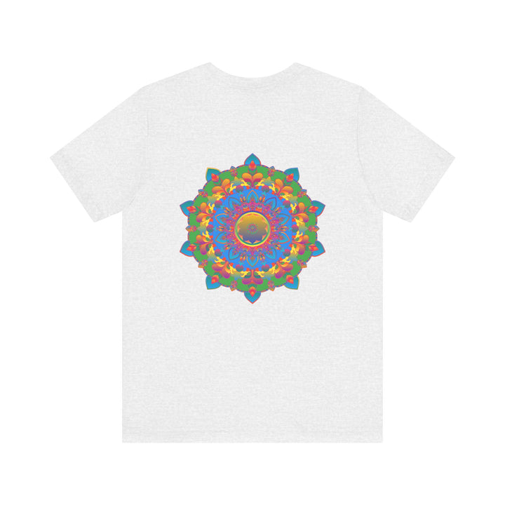 Vibrant Mandala Tee featuring intricate design for spiritual peace & harmony