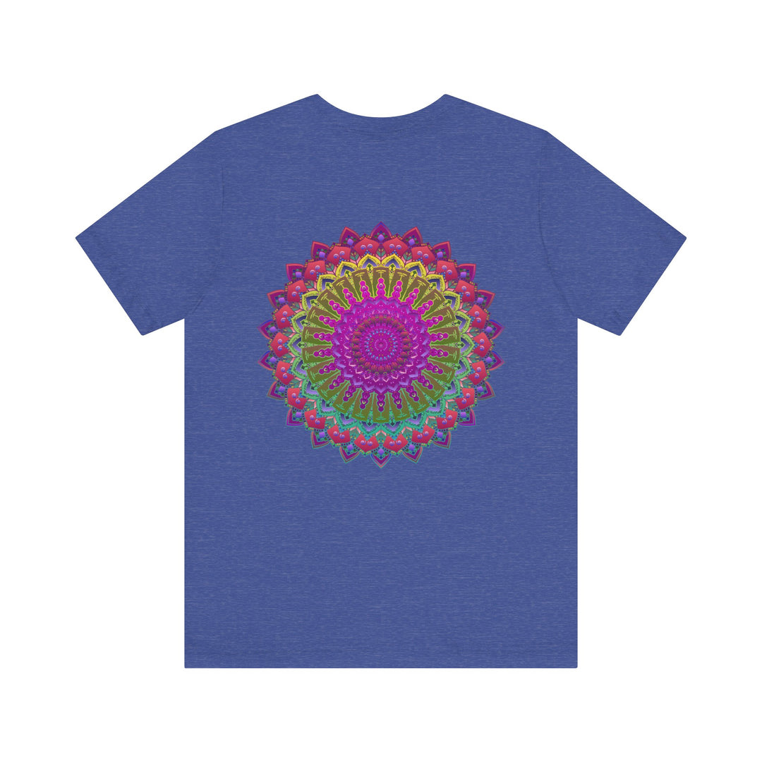 Vibrant Mandala Tee featuring colorful geometric patterns symbolizing spiritual peace and harmony, perfect for enhancing your inner tranquility and positivity