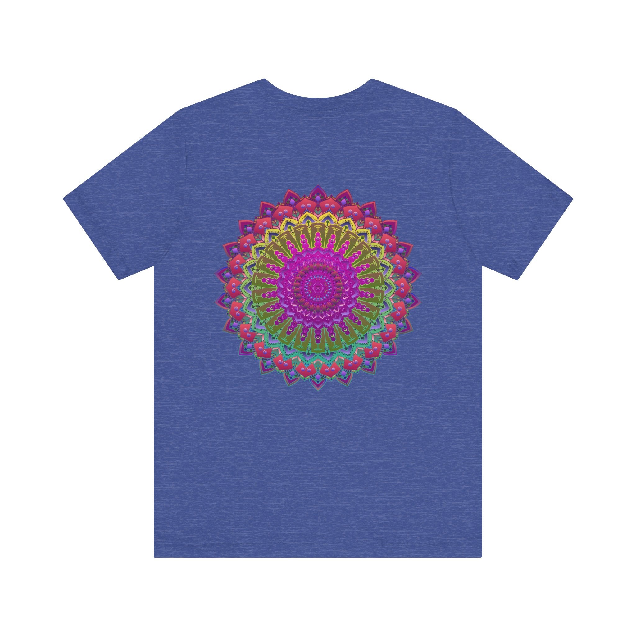 Vibrant Mandala Tee featuring colorful geometric patterns symbolizing spiritual peace and harmony, perfect for enhancing your inner tranquility and positivity