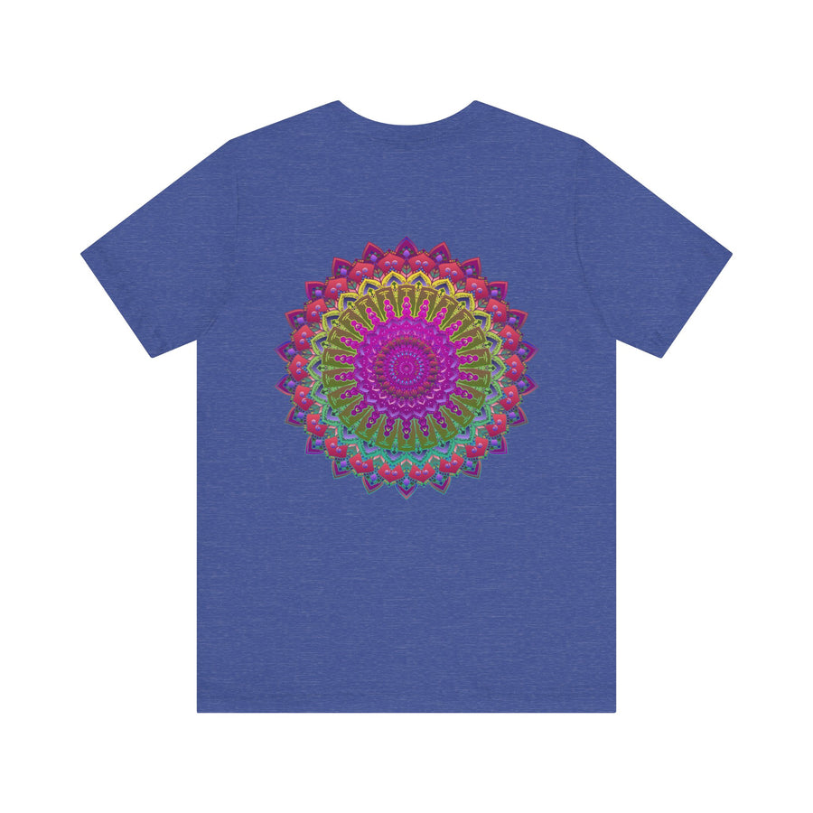 Vibrant Mandala Tee featuring colorful geometric patterns symbolizing spiritual peace and harmony, perfect for enhancing your inner tranquility and positivity