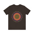 Colorful Mandala Tee showcasing an intricate and vibrant design perfect for adding a pop of color to any outfit