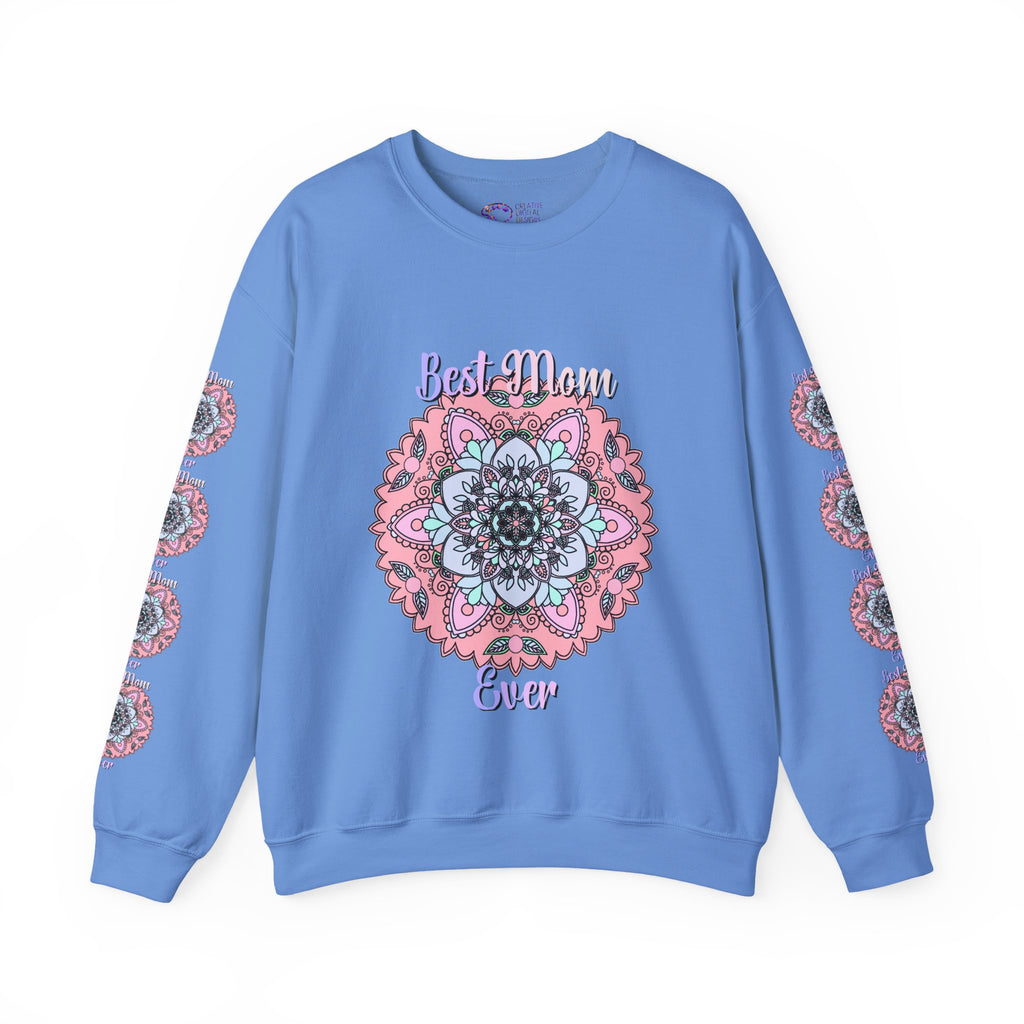 Felpa con stampa Mandala intricata "La mamma migliore di sempre"