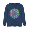 Vibrant Mandala Long Sleeve T-Shirt featuring colorful and intricate mandala design