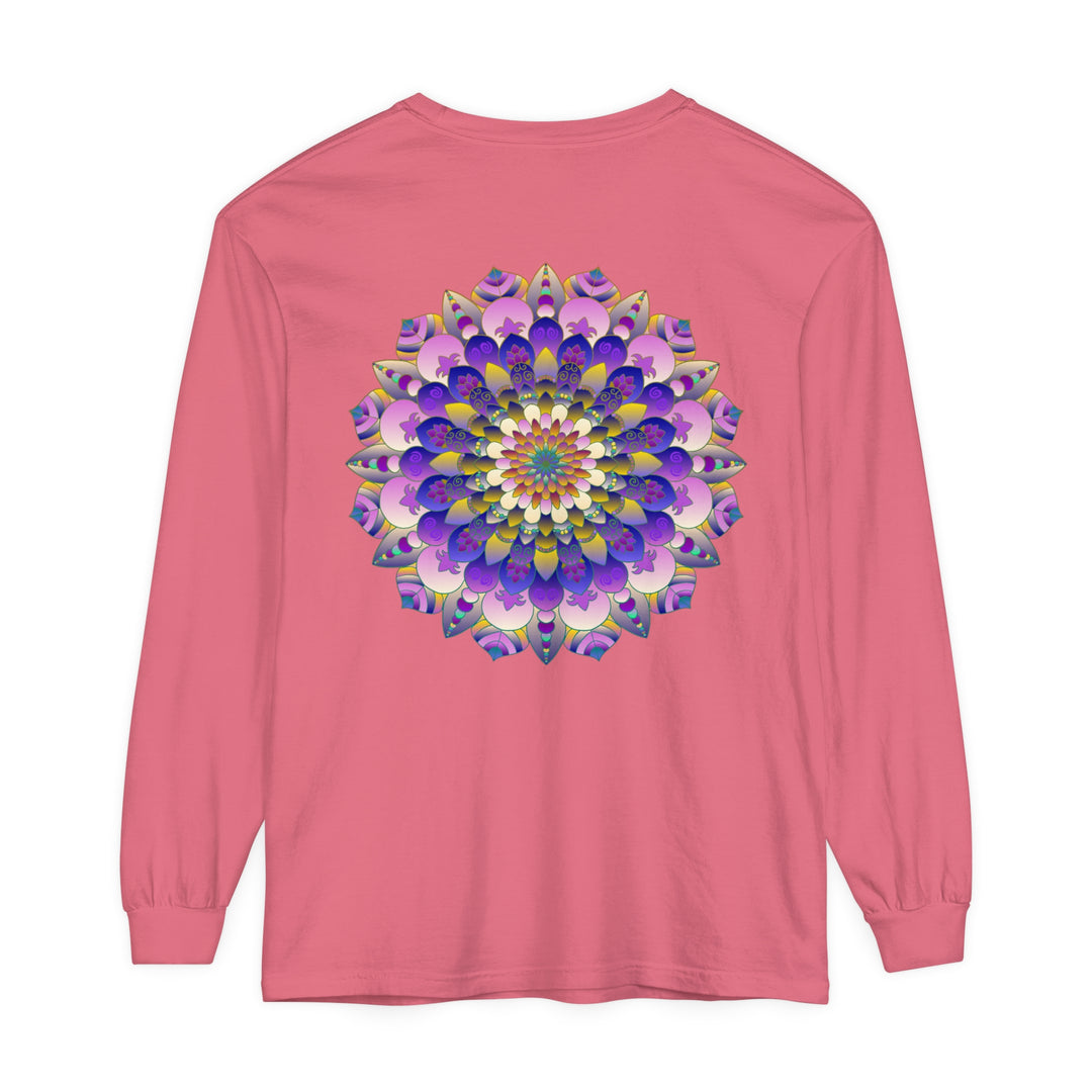 Colorful Mandala Long Sleeve T-Shirt - Psychedelic Art image 24