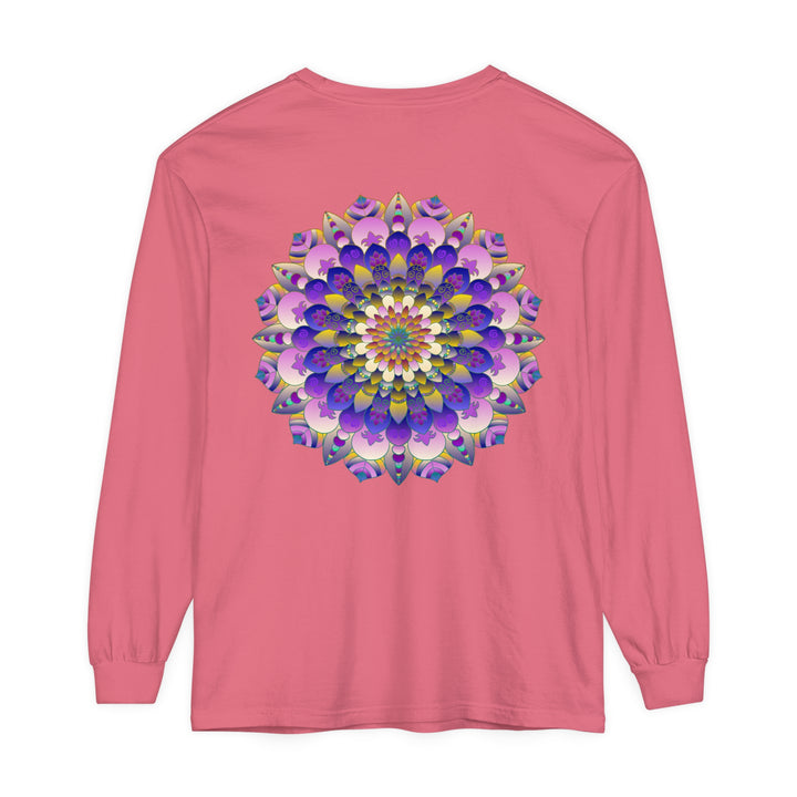 Colorful Mandala Long Sleeve T-Shirt - Psychedelic Art image 24