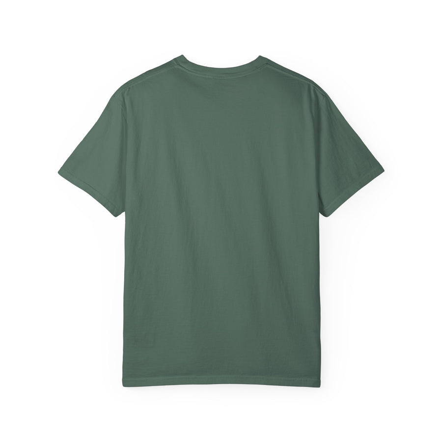 T-Shirt — Minimal Art Cat at Door Graphic Tee
