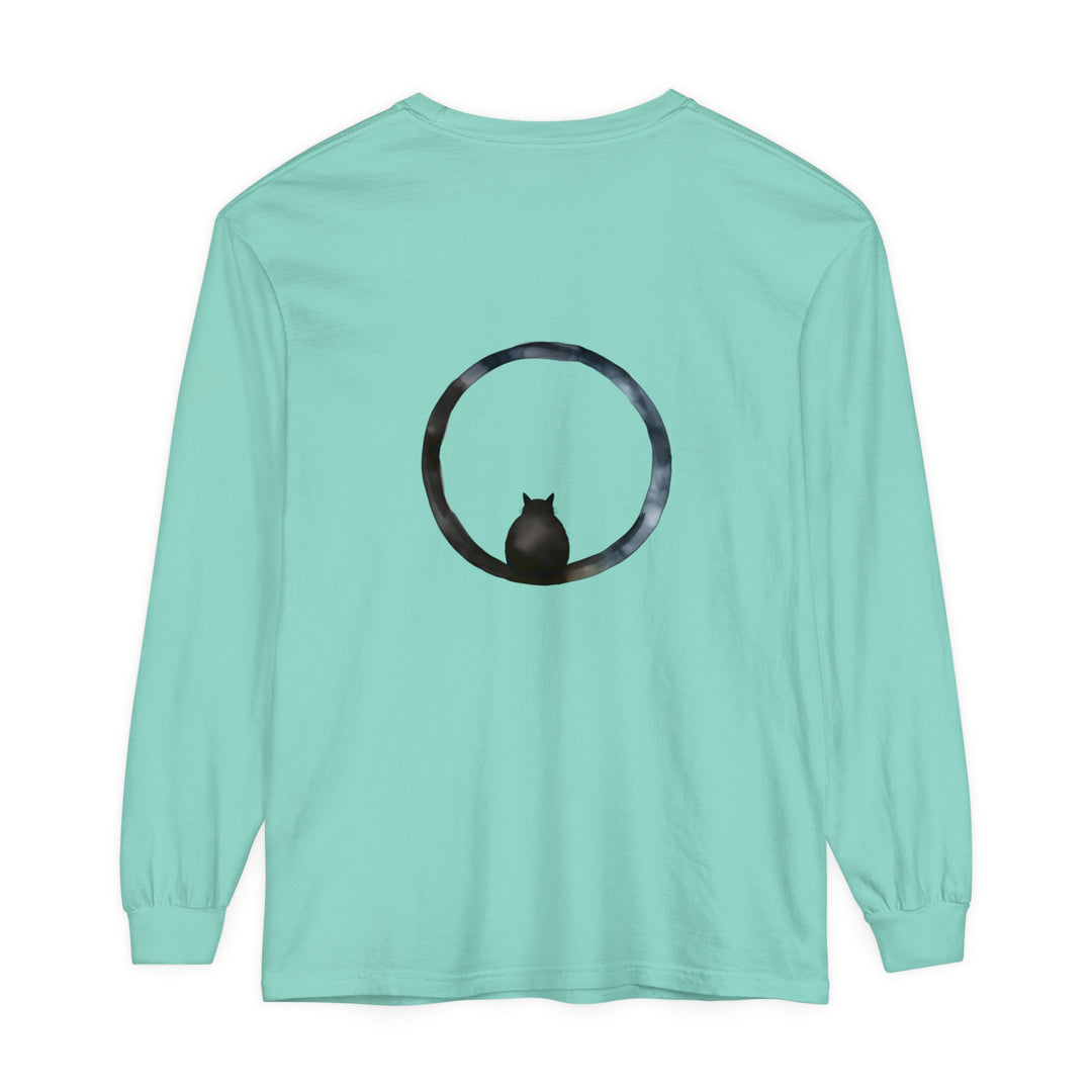 Black long sleeve unisex t-shirt featuring a mystifying sphere graphic design